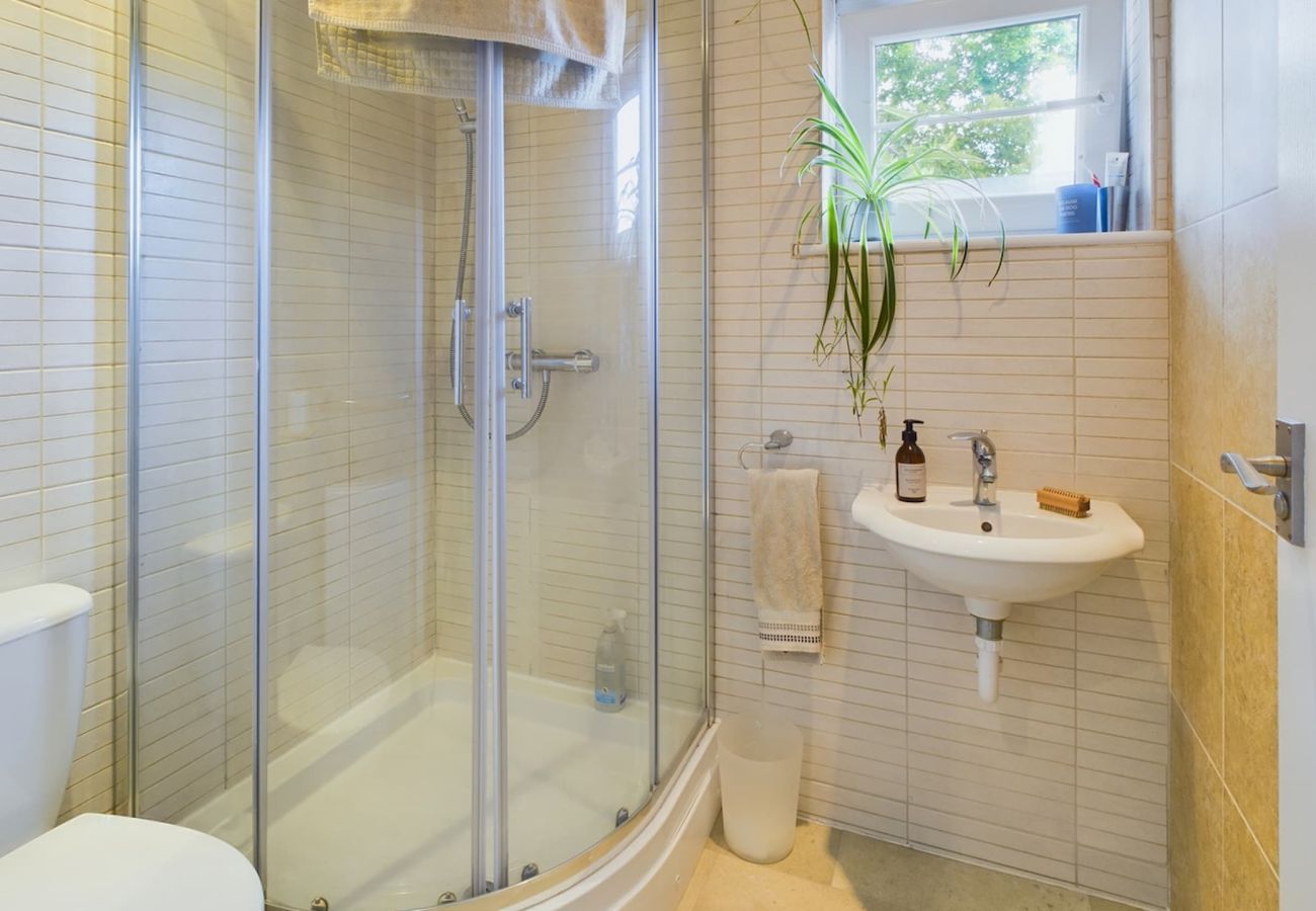 1 of 4 bathrooms: A ground floor shower room a The Timbers, coastal holiday retreat on the Isle of Wight